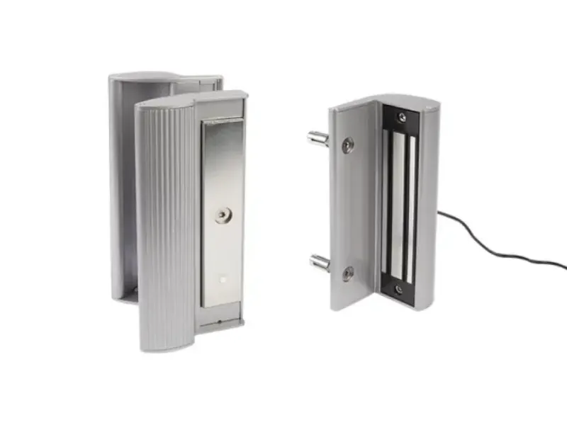 [MAG300-ZILV] Opbouw magneetslot met handvaten - 300kg trekkracht - Zilver