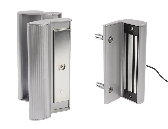 [MAG600-ZILV] Opbouw magneetslot met handvaten - 600 kg trekkracht - Zilver