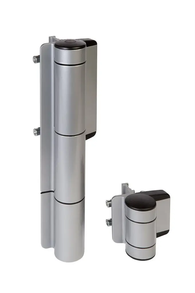 [MAMMOTH180-ZILV] Charnière avec ferme-portail 180° intégré - 1,5m et 150Kg - ARGENT