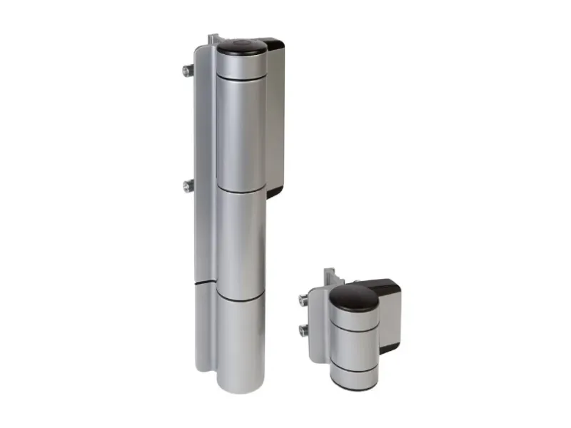 [MAMMOTH180-ZILV] Charnière avec ferme-portail 180° intégré - 1,5m et 150Kg - ARGENT