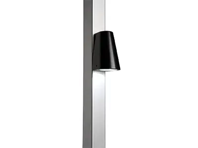 [TRICONE-9005] Design IP54 LED-verlichting voor paalmontage. RAL 9005
