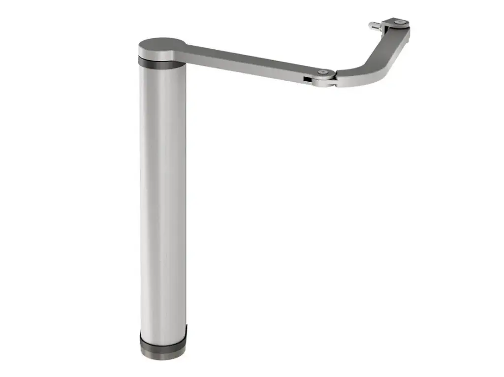 [VENUS-A-SILV] Voetgangerspoortmotor met knikarm - kleur ZILVER