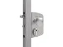 [LAKQ30U2LVSZKRSILV] Serrure de portail en saillie pour profil carré 30-50 mm en ZILV