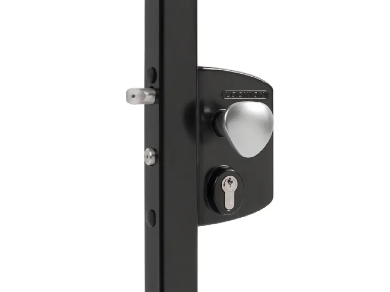 [LAKQ40U2LVSZKR9005] Poortslot opbouw voor vierkant profiel 40 tot 60 mm - RAL 9005