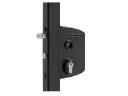 [LAKQ40U2LVSZZ9005] Poortslot zonder kruk, met VSZ cilinder - vierk. prof. 40-60mm 9005