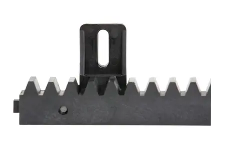 [CR4N6] Zwarte tandlat 1018mm, module 4, in nylon en glasvezel met stalen kern