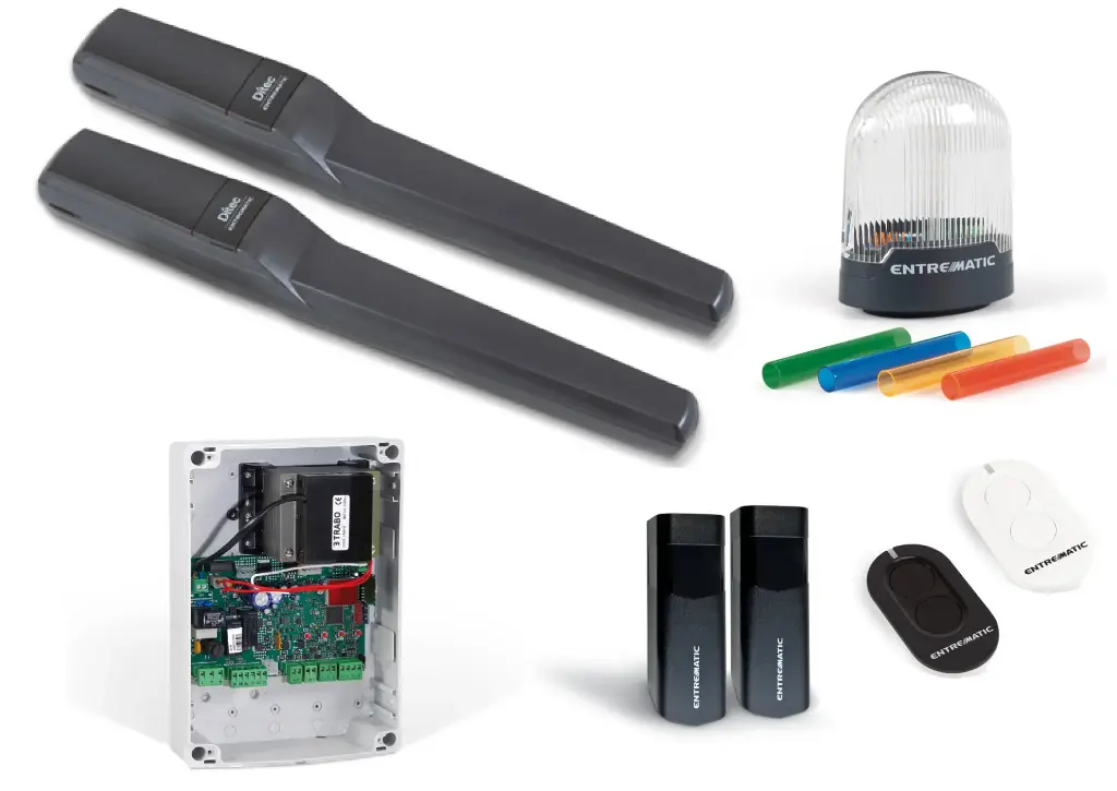 [DITPWR25HL] KIT PWR 24 Vcc pour 2 portes battantes jusqu'à 5m (2,5m + 2,5m)