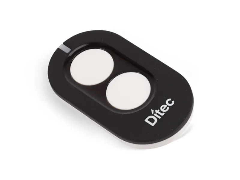 [ZEN2C] 2-kanaals zender zwart met witte toetsen, vaste code - 433 MHz