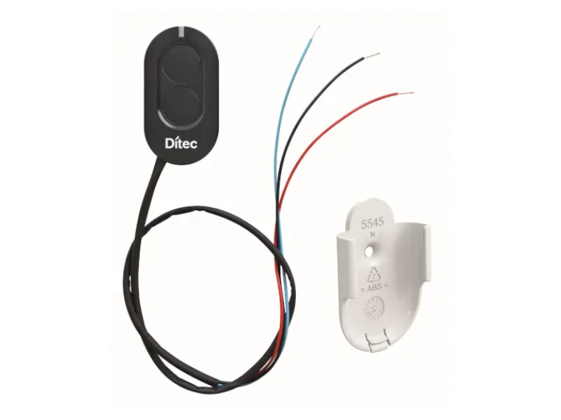 [ZENKW2] Télécommande  433 Mhz 2 canaux précâblée avec support mural