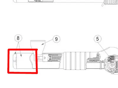 [6OB3CG] Aluminium buis met dichtingen voor OBBI 3BH