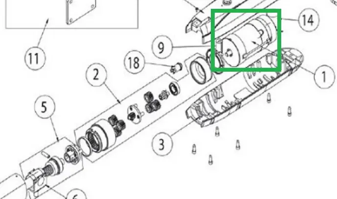 [6Z30A] Complete 230 Vac motor voor LUXO3B-5B