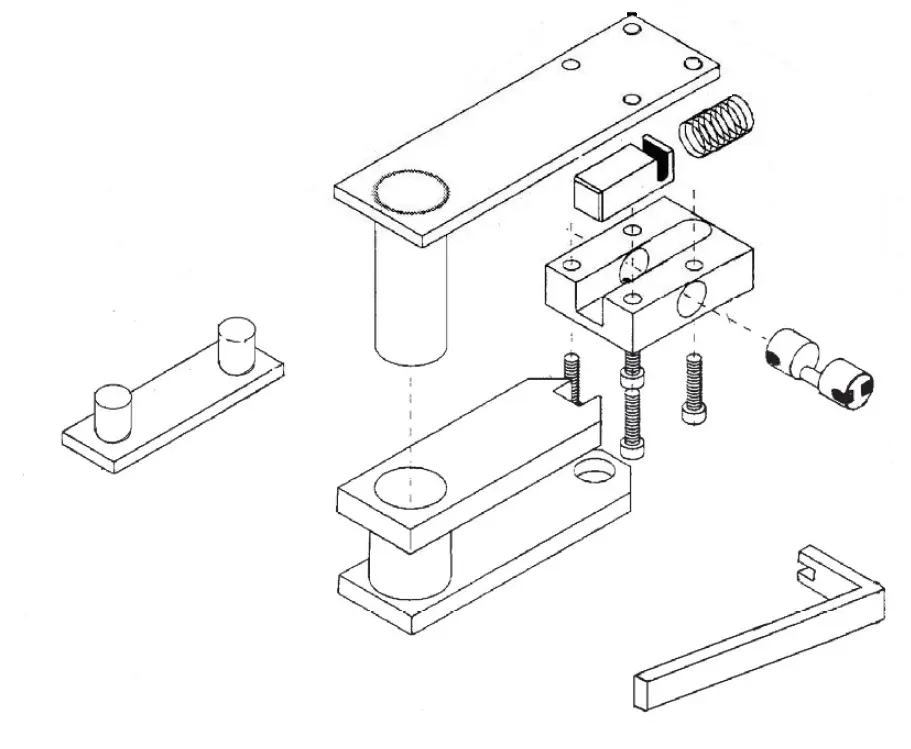 [CUBIC30LP] Set kleine hefboommechanismen met ontgrendeling 110°