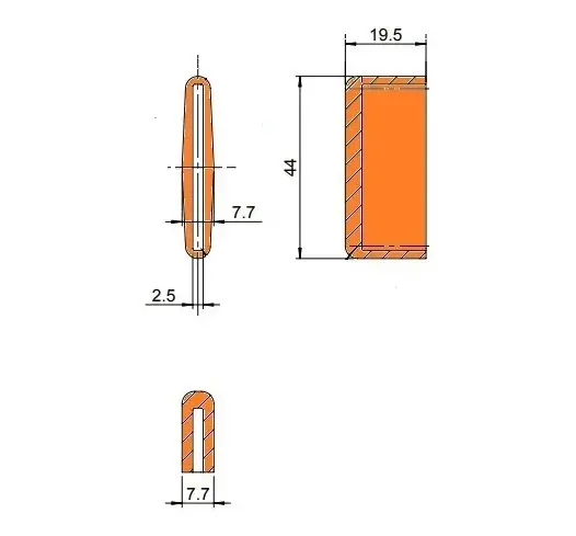 [61530] Kunststof onderdeeltje voor vloergeleider PAM16 en PAM30, per 10 stuks