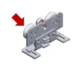 [6DAS20RR] Roue réglable pour chariot DAS200 (2 pièces)