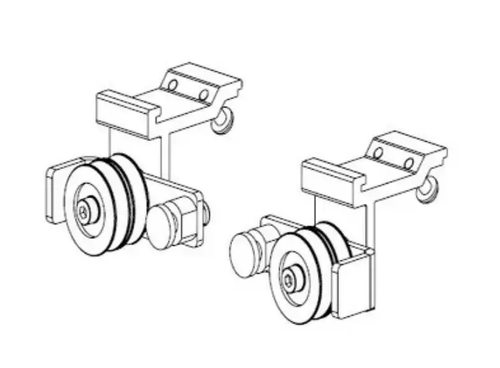 [6DASFRW] Set katrolwielen voor rubberband CO48 antipanieksysteem DAS200