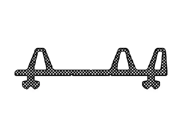 [6VGR383725] Verticale sluitingsrubber voor PAM45 deurpanelen, 2 lengtes van 2,5m