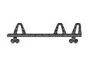 [6VGR383725] Joint de fermeture vertical pour panneaux de porte PAM45, 2 x 2,5 m