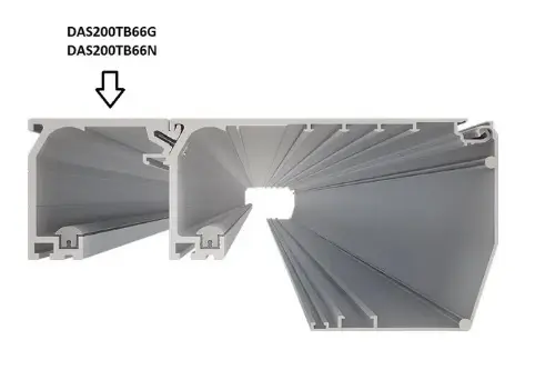 [DAS200TB66G] Extra aandrijfbalk L = 6650 mm voor telescopische toepassing