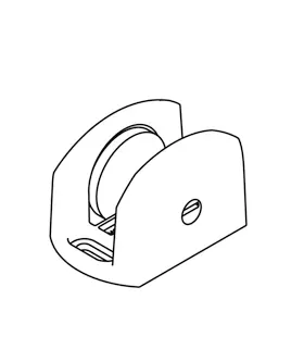 [K4345] Regelbare vloergeleider voor glazen schuifdeurpaneel
