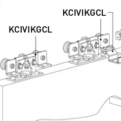 [KCIVIKGCL] Groupe chariots et composants 2ème vantail