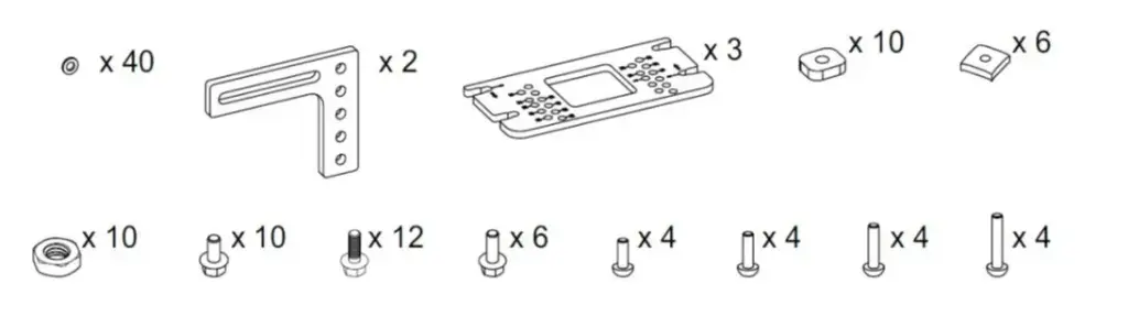 [KS800B1] Jeu de matériel de fixation type B1