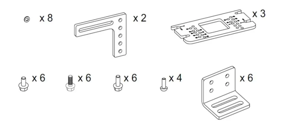 [KS800B2] Set bevestigingsmateriaal type B2