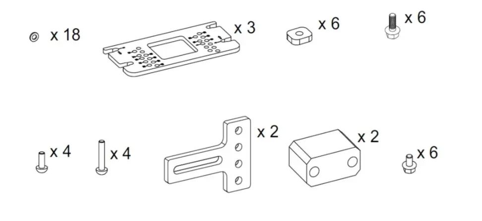 [KS800B3] Set bevestigingsmateriaal type B3
