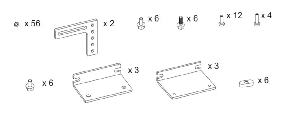 [KS800B4] Set  bevestigingsmateriaal type B4
