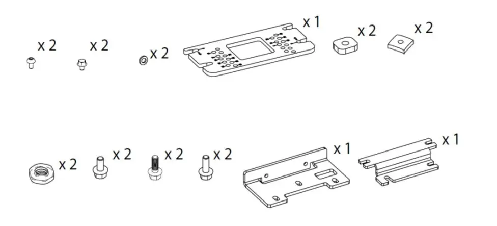 [KSFB1LOCK] Set bevestigingsbeugels voor riemslot - B1LOCK