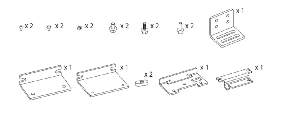 [KSFB2LOCK] Jeu d'équerres de fixation pour serrure de courroie - B2LOCK