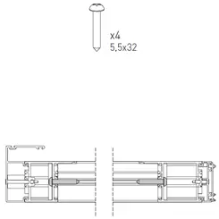 [KT48] Kit de rail intermédiaire ALU48