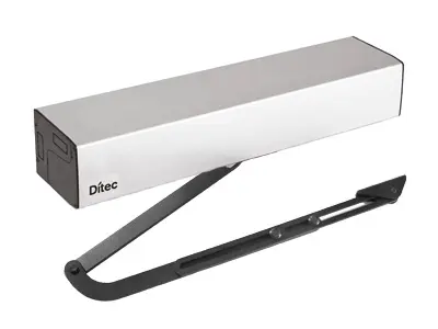 [SPRINTVSBA] Automatisme pour porte battante, capot alu brossé et bras poussant