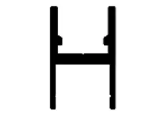 [V2086N50] Profil supérieur vantail mobile L = 5050, EURAS C0