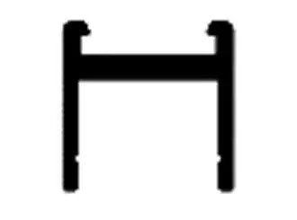 [V2089G50] Verticaal profiel mobiele vleugel L : 5050 mm, onbehandeld