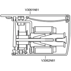[V3061N61] Geanodiseerde aluminium looprail L=6100mm