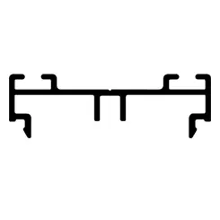 [V9806G48] Centraal rubberprofiel ALU48, L = 4800 mm, onbehandeld