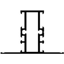 [V9809G50] Middenprofiel ALU48, L = 5000 mm, onbehandeld