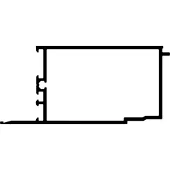 [V9816N50] Profil rail inférieur extra pour ALU48, L = 5000 mm, Euras C0