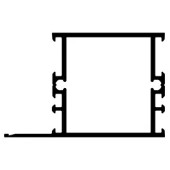 [V9821G48] Profil vertical pour colonne gauche ALU48, L = 4800 mm, brut