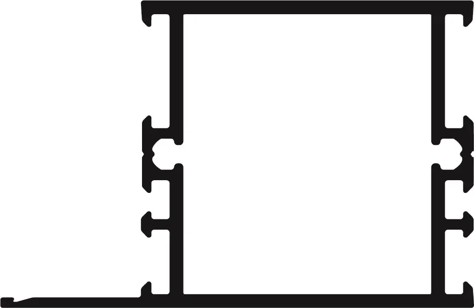 [V9821N48] Profil vertical pour colonne gauche ALU48, L = 4800 mm, Euras C0