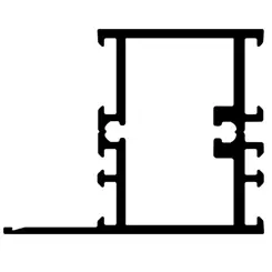 [V9822G62] Profil vertical pour colonne gauche ALU48, L = 6200 mm, brut