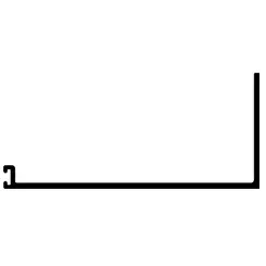 [V9842G40] Borstelprofiel voor telescoop, L = 4000 mm, onbehandeld