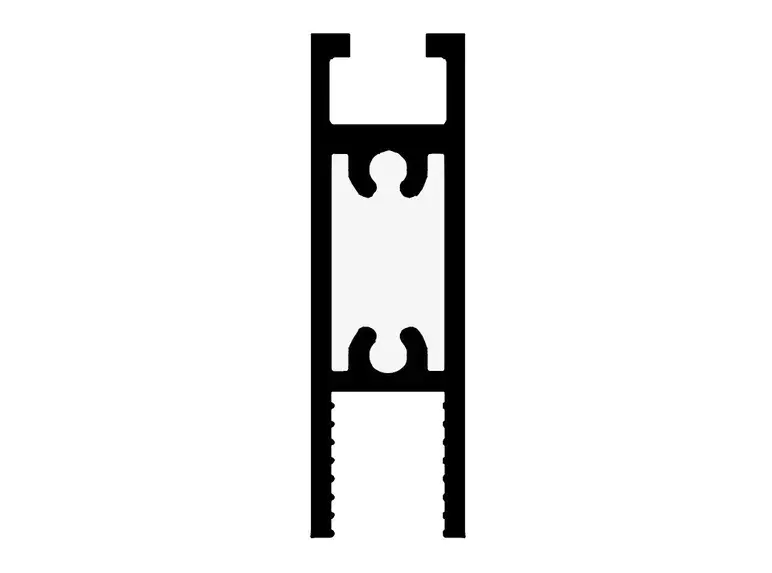 [VR875N50] Onbehandeld horizontaal bevestigingsprofiel L = 5050 mm