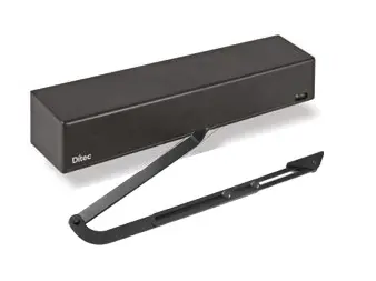 [SPRINTPNSBA] Draaideuraandrijving met zwarte kunststof afdekkap en duwarm