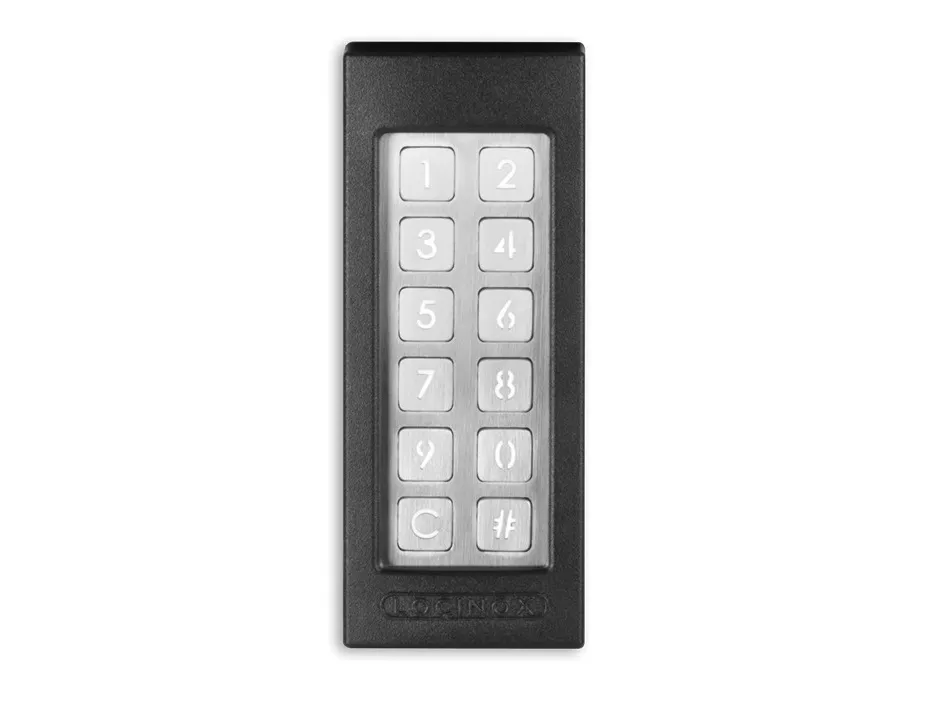 [SLIMST2-9005] Opbouw codeklavier met 2 geïntegreerde NO/NG contacten - RAL 9005