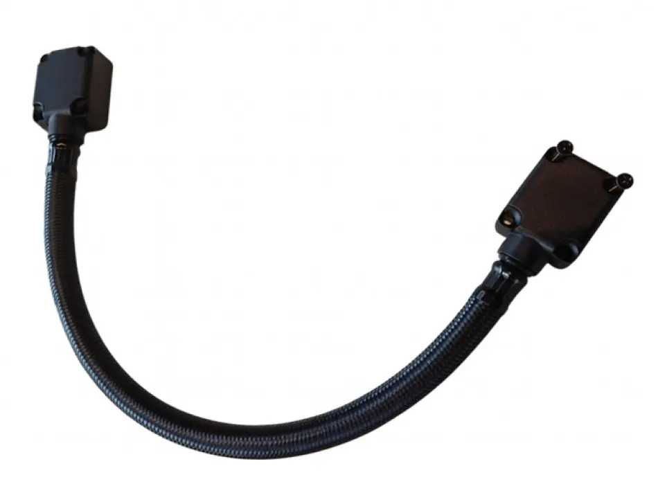 [DVK-HD 450-9005] Verstevigde roestvrijstalen, gevlochten doorvoekabel 450 mm - RAL9005