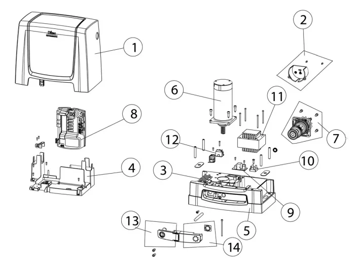 Onderdelen Ditec NEOS