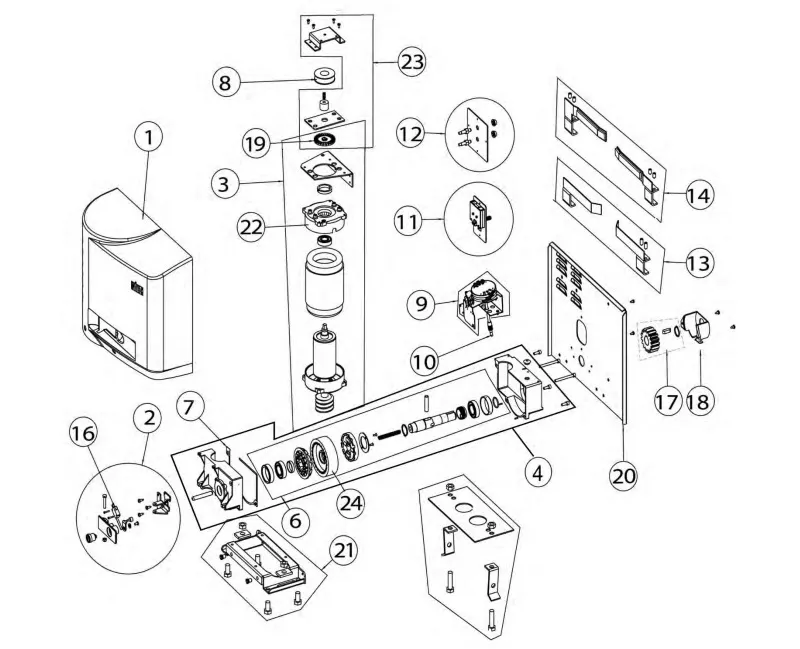 Onderdelen Ditec CROSS 14-15-18VE-19