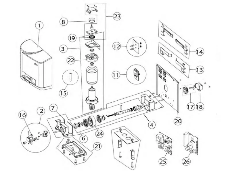 Onderdelen Ditec CROSS 18VEP-20VEI