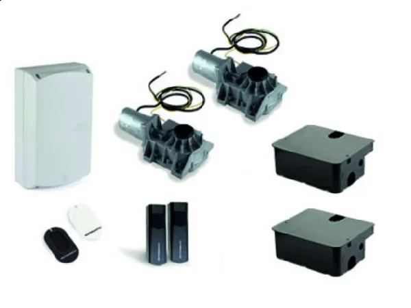 [DITCBHLYS] Standaard CUBIC Kit 24Vdc INOX voor draaihekken met 2 vleugels tot 7m